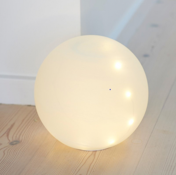 LED Guľa Odina 20cm biela matná