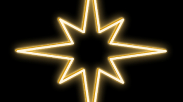 LED svetelná hviezda - výška 90cm