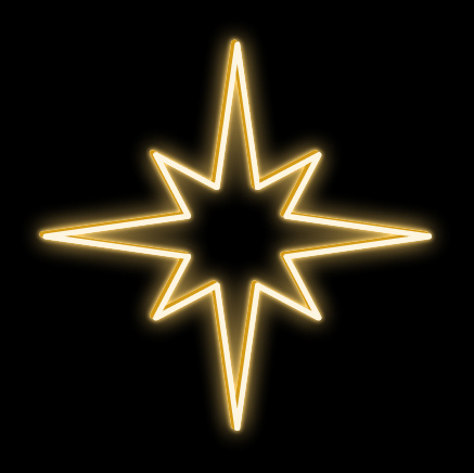 LED svetelná hviezda  závesná - výška 50cm