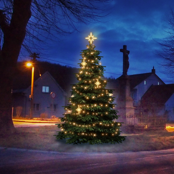 LED svetelná sada na strom 3-5m s dekormi DZ113S2