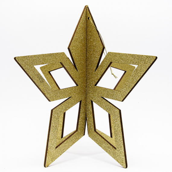 3D Zlatá hviezda 80cm