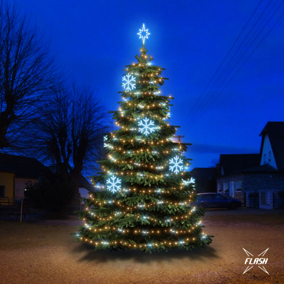 LED svetelná sada FLASH na strom 6-8m s dekormi EFD01