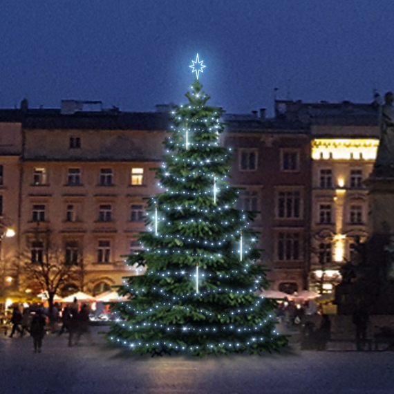 LED svetelná sada na strom 6-8m s padajúcim snehom