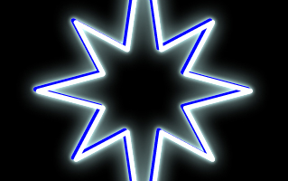 LED svetelný motív - hviezda