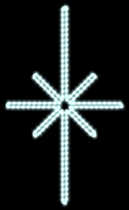 LED hviezda Polaris - 38 x 65cm