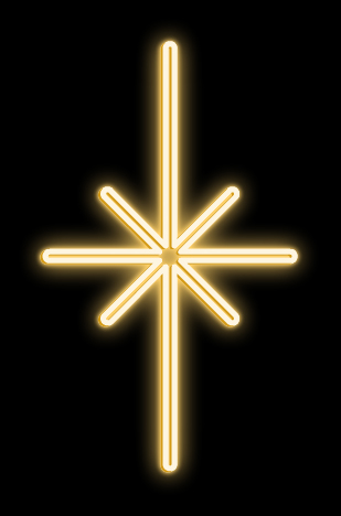 LED hviezda Polaris - 26 x 45cm