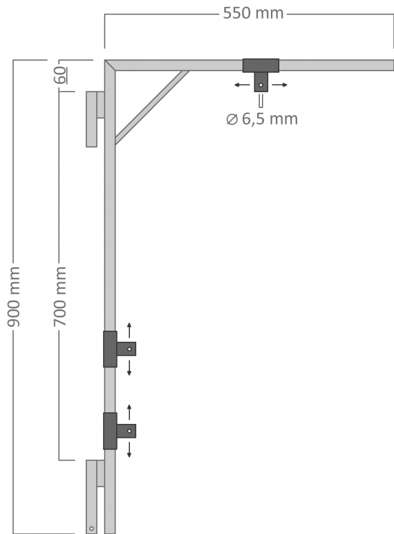 Držiak motívov na stĺpy VO pre dekory 60 - 80 cm