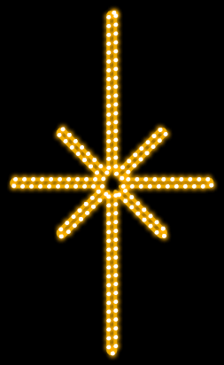 LED svetelný motív Polaris 55x45cm - teplá biela