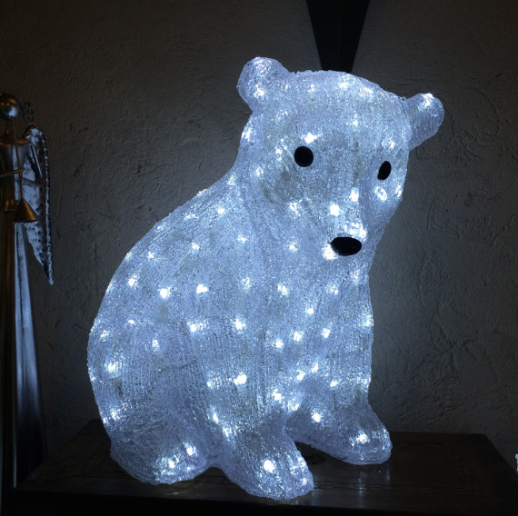 LED Sediaci polárny medvedík