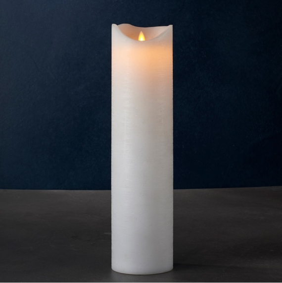SIRIUS LED sviečka Exclusive 40cm x 10cm biela