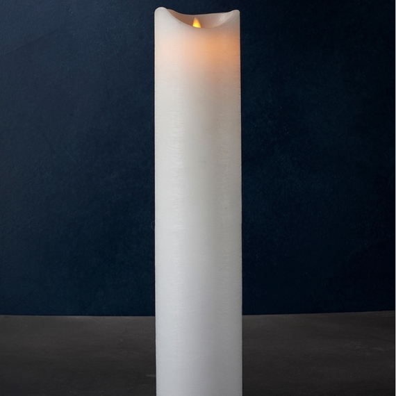 SIRIUS LED sviečka Exclusive 50cm x 10cm biela