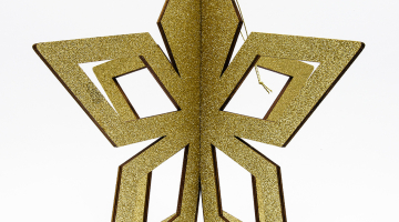 DECOLED 3D Zlatá hviezda 30cm