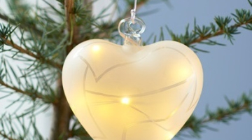 LED Svetelná dekorácia zmrazené srdce