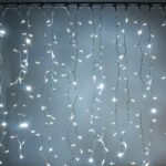 LED svetelná záclona, ​​1x7 m, ľadovo biela, 600 diód, IP67 – Obrázok 4