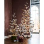 LED svetelný stromček , 90 cm, zasnežený – Obrázok 2