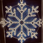 LED svetelná vločka, závesná, priemer. 100 cm, teplá biela