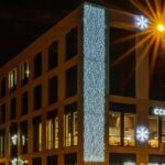 LED svetelná záclona, ​​1x7 m, ľadovo biela, 600 diód, IP67