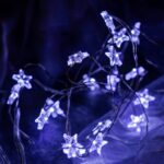 LED svetelná reťaz na batérie hviezdičky, ľadová biela, 20 diód, 2,3 m