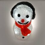 LED svetelný snehuliak, 15 cm – Obrázok 3