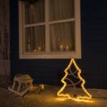 LED svetelný stromček 49x58 cm, teplá biela – Obrázok 2