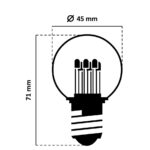 LED žiarovka, žltá, pätica E27 – Obrázok 3