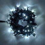 LED svetelná sada na vianočné stromy vysoké 6-8 m, ľadová biela s dekormi EFD01 – Obrázok 2
